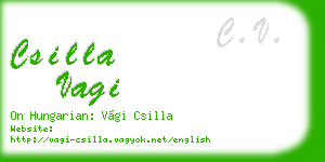 csilla vagi business card