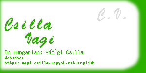 csilla vagi business card